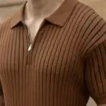 Brown Zip Polo